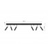 Straight Bar Flush 6 Light Black G9-4