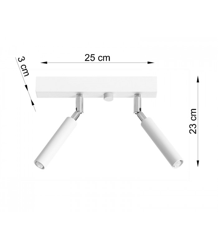 Twin Spotlight Flush 2 Light White G9-4
