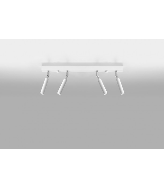 Straight Bar Flush 4Light White G9-2