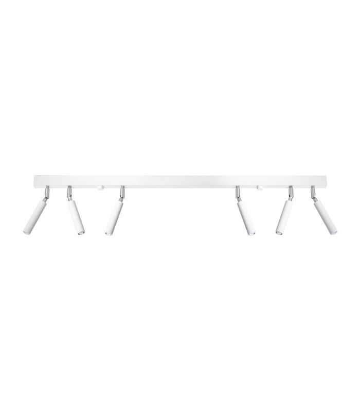 Straight Bar Flush 6 Light White G9-1
