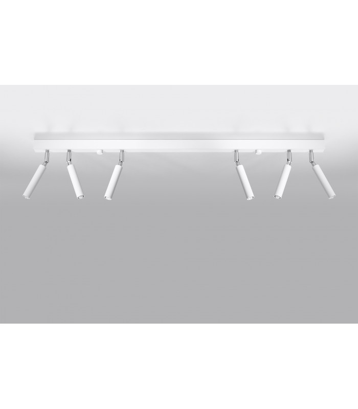 Straight Bar Flush 6 Light White G9-2