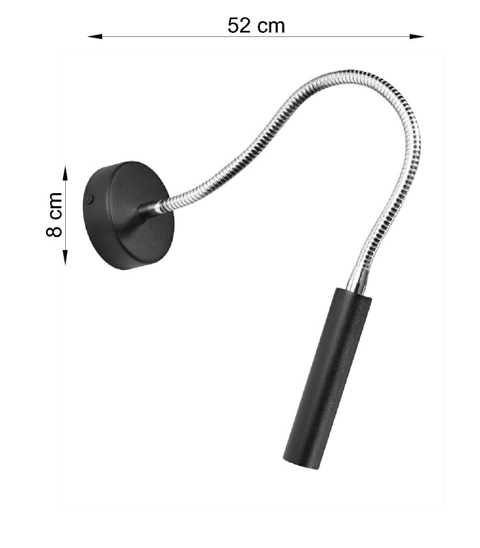 Reading Light Wall Lamp Black G9-4