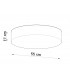 Cylindrical Flush Light Black 55cm E27-4