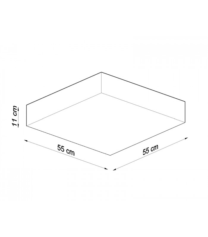 Flush Light Black 55cm E27-4