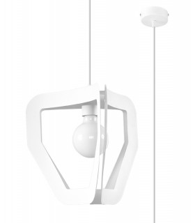 Modern Wire Frame Pendant Light White E27-1