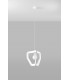 Modern Wire Frame Pendant Light White E27-2