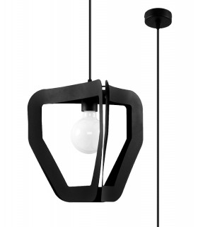 Modern Wire Frame Pendant Light Black E27-1