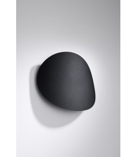 Flush Wall Lamp Black G9-2