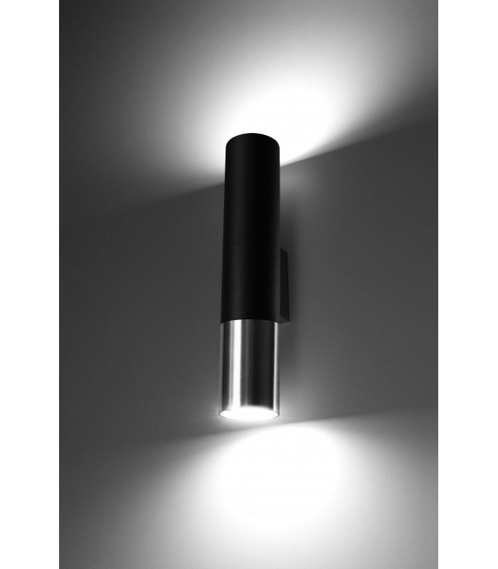 Up & Down Wall Lamp Black Chrome GU10-3