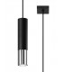Slim 8cm Pendant Light Black Chrome GU10-1
