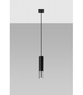 Slim 8cm Pendant Light Black Chrome GU10-2
