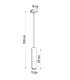Slim 8cm Pendant Light Black Chrome GU10-4