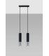Twin Hanging Pendant Light Black Chrome GU10-2