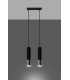 Twin Hanging Pendant Light Black Chrome GU10-3