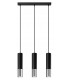 Triple Hanging Pendant Light Black Chrome GU10-1