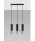 Triple Hanging Pendant Light Black Chrome GU10-2
