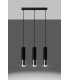 Triple Hanging Pendant Light Black Chrome GU10-3