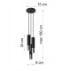 Cluster Drop Pendant Light Black Chrome GU10-4