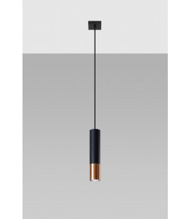 Slim 8cm Pendant Light  Black Copper GU10-2
