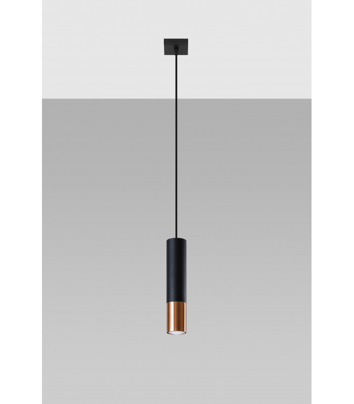 Slim 8cm Pendant Light  Black Copper GU10-2
