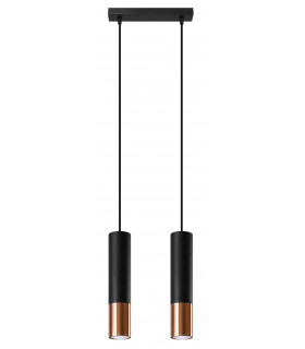 Twin Hanging Pendant Light  Black Copper GU10-1