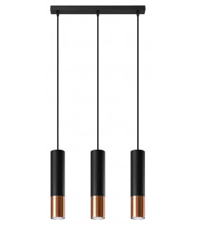 Triple Hanging Pendant Light  Black Copper GU10-1