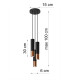 Cluster Drop   Black Copper GU10-4