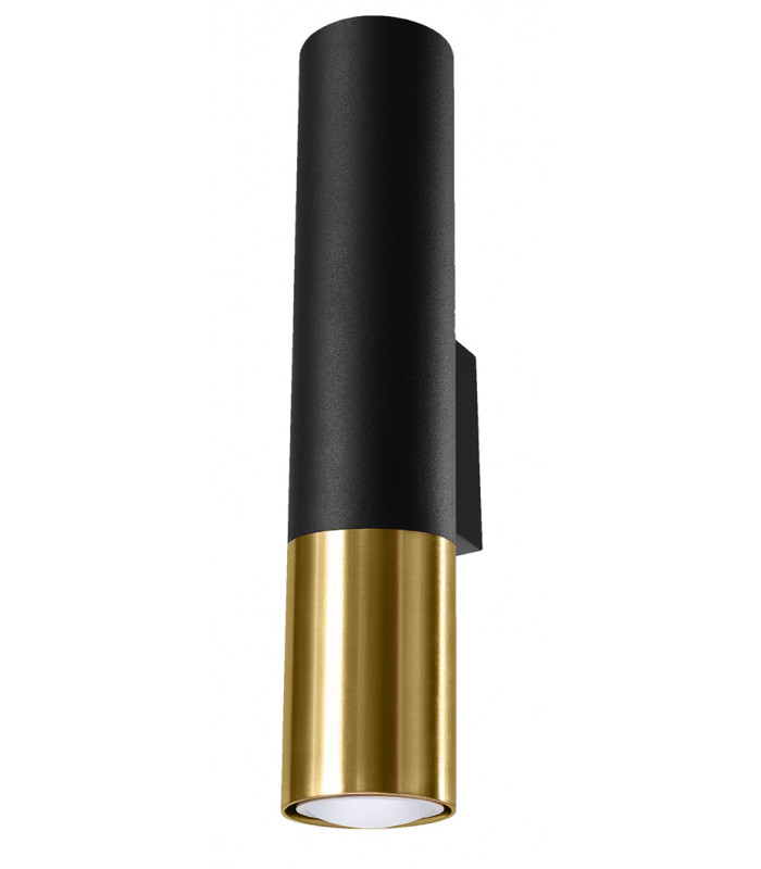 Up & Down Wall Lamp Black Gold GU10-1