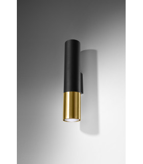 Up & Down Wall Lamp Black Gold GU10-2