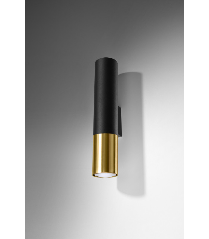 Up & Down Wall Lamp Black Gold GU10-2