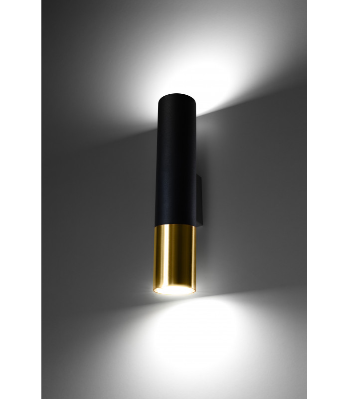 Up & Down Wall Lamp Black Gold GU10-3