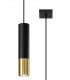 Slim 8cm Pendant Light Black Gold GU10-1