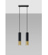Twin Hanging Pendant Light Black Gold GU10-2