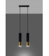 Twin Hanging Pendant Light Black Gold GU10-3
