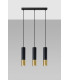 Triple Hanging Pendant Light Black Gold GU10-2