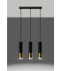 Triple Hanging Pendant Light Black Gold GU10-3