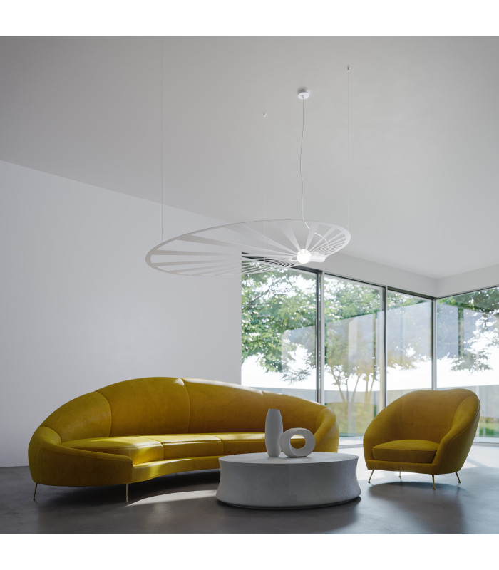 Caged & Wire Frame Pendant Light White E27-3