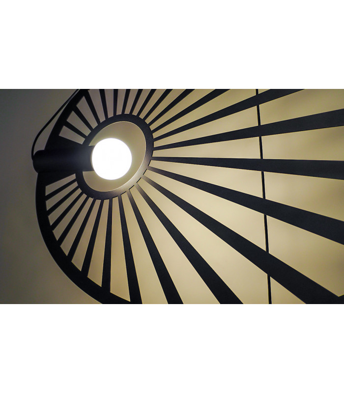 Modern Wire Frame Pendant Light Black E27-5
