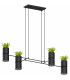 Straight Bar Pendant Light Black GU10/ES111-1