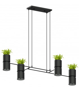 Straight Bar Pendant Light Black GU10/ES111-1