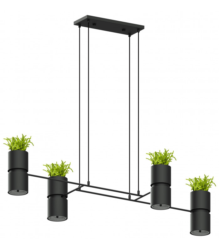 Straight Bar Pendant Light Black GU10/ES111-1