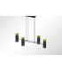 Straight Bar Pendant Light Black GU10/ES111-2