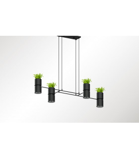 Straight Bar Pendant Light Black GU10/ES111-2
