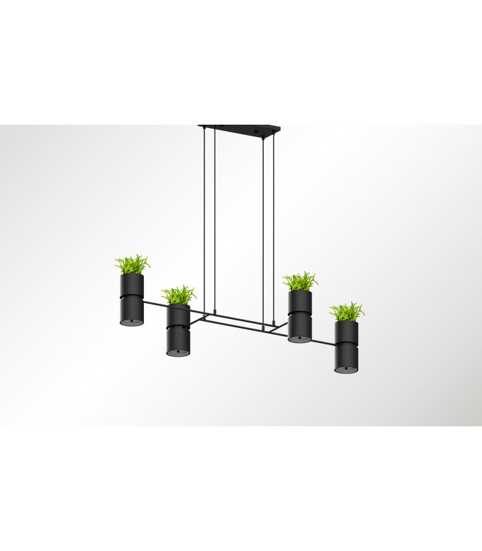 Straight Bar Pendant Light Black GU10/ES111-2