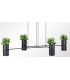 Straight Bar Pendant Light Black GU10/ES111-3