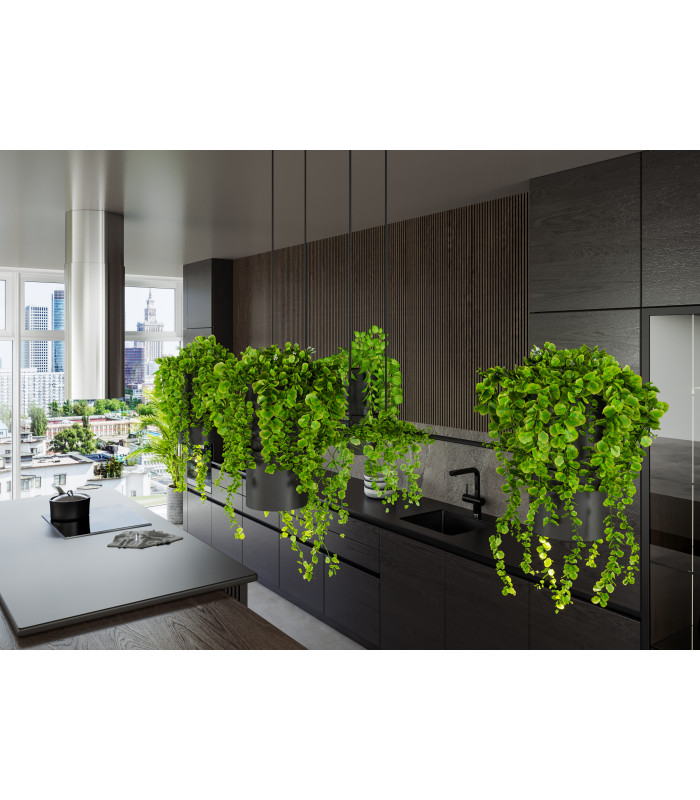 Straight Bar Pendant Light Black GU10/ES111-6