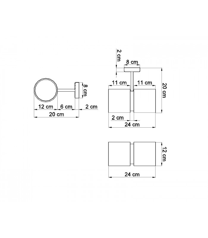 Wall Lamp Black GU10/ES111-5