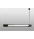 Straight Linear Pendant Light Black T8-1
