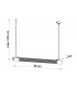Straight Linear Pendant Light Black T8-7