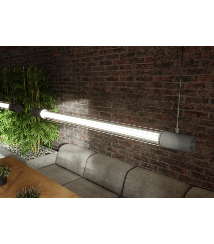 Flush Wall Lights Linear Black T8-9